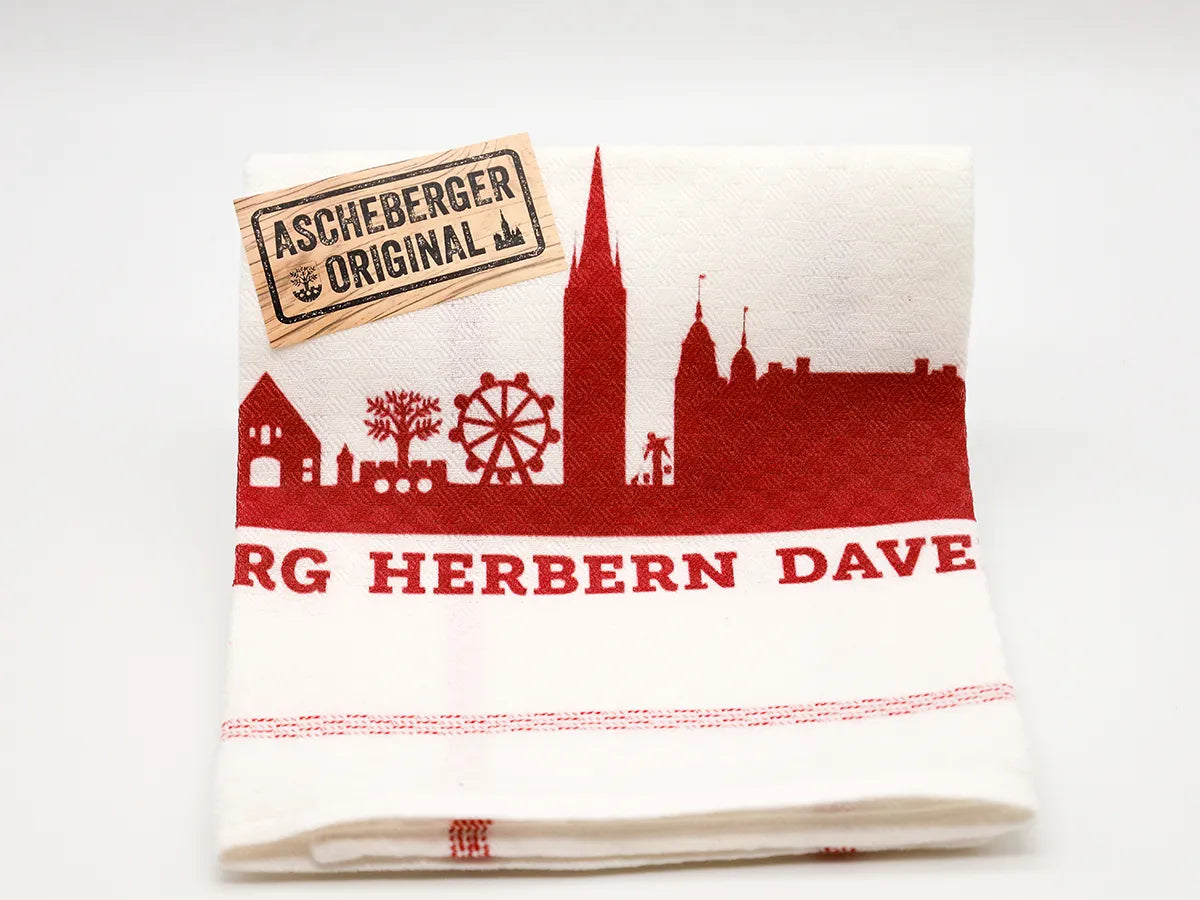 XXL-Küchentuch (weiß/rot)